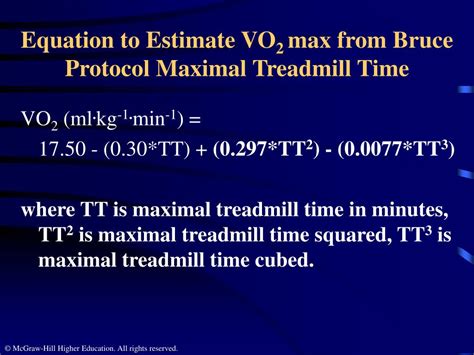 modified bruce protocol vo2max equation.